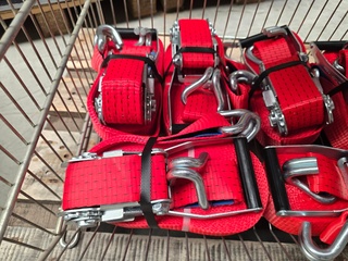 Ca. 10x Spanband Transport Universeel, zware kwaliteit, rood